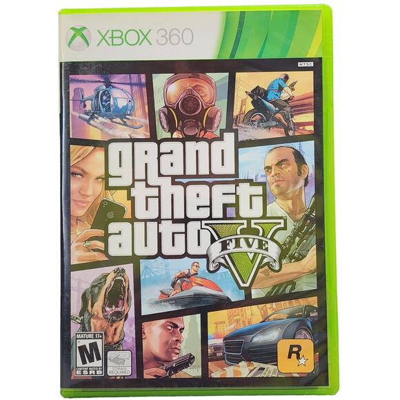 GRAND THEFT AUTO 5V XBox 360 (2013) Complete CIB Map Poster Included UNTESTED - Picture 1 of 6